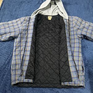 Schmidt Workwear Jacket Black Quilted Lined Inside Plaid Flannel Outside Men 3XL